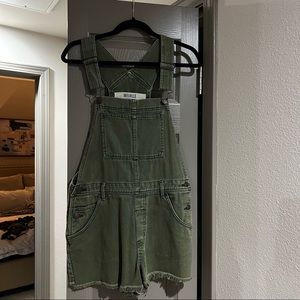 Brandy Melville Olive Green Denim Overall